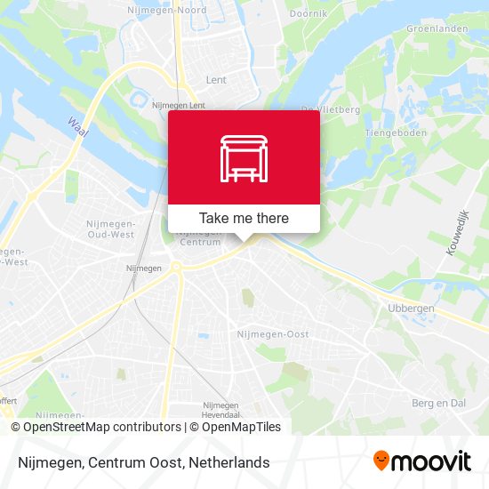Nijmegen, Centrum Oost Karte