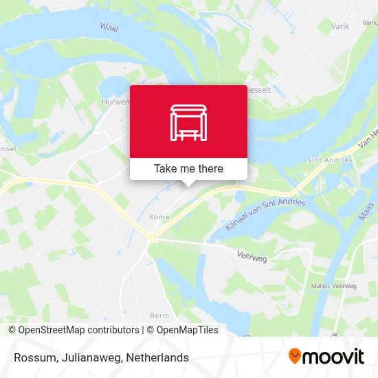 Rossum, Julianaweg map