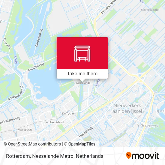 Rotterdam, Nesselande Metro map