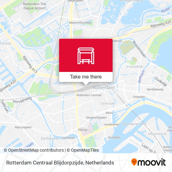 Rotterdam Centraal Blijdorpzijde map