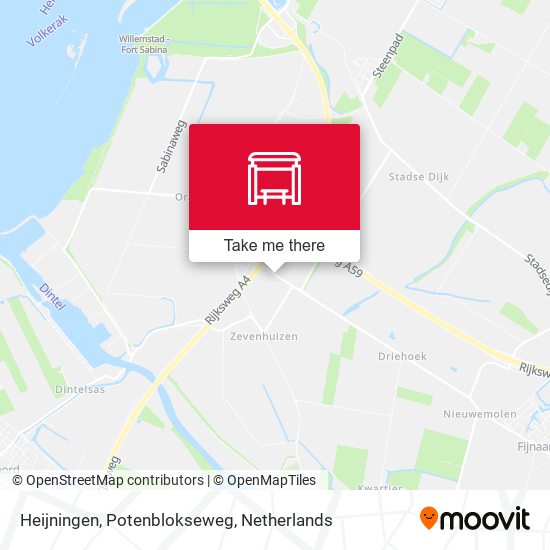 Heijningen, Potenblokseweg map