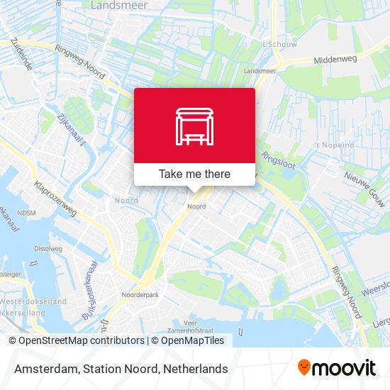 Amsterdam, Station Noord Karte
