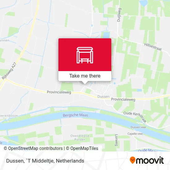 Dussen, `T Middeltje map