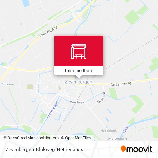 Zevenbergen, Blokweg Karte