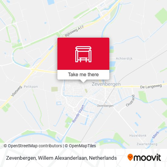 Zevenbergen, Willem Alexanderlaan map