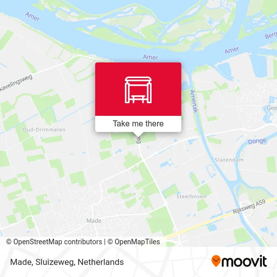Made, Sluizeweg map