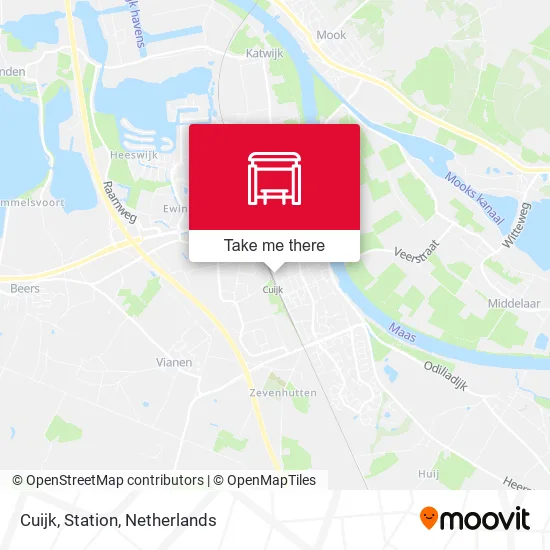 Cuijk, Station map