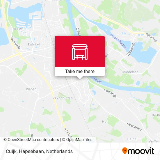 Cuijk, Hapsebaan map