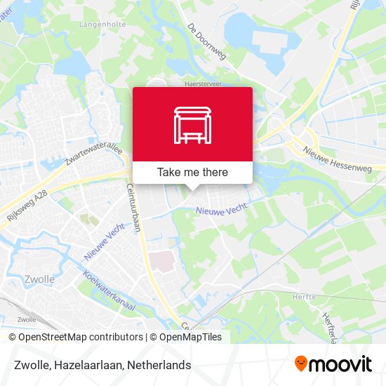 Zwolle, Hazelaarlaan Karte