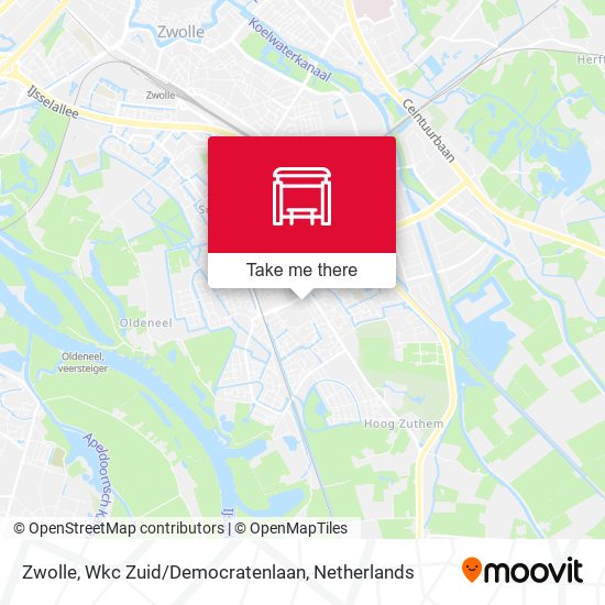 Zwolle, Wkc Zuid / Democratenlaan Karte