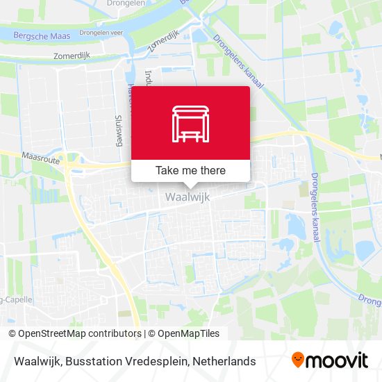 Waalwijk, Busstation Vredesplein map