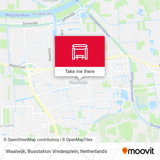 Waalwijk, Busstation Vredesplein map