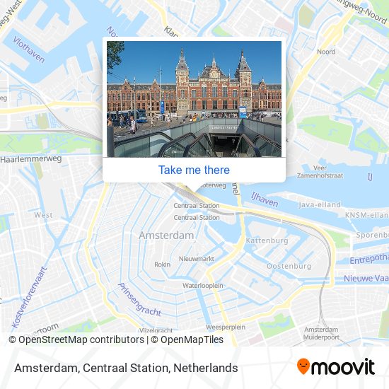 Amsterdam, Centraal Station Karte