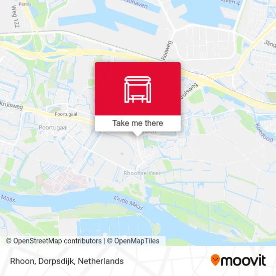 Rhoon, Dorpsdijk Karte