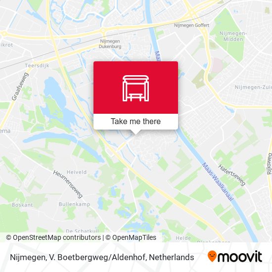 Nijmegen, V. Boetbergweg / Aldenhof map