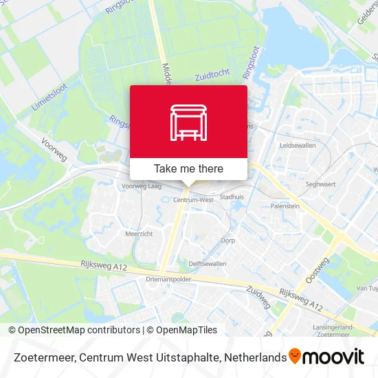 Zoetermeer, Centrum West Uitstaphalte map