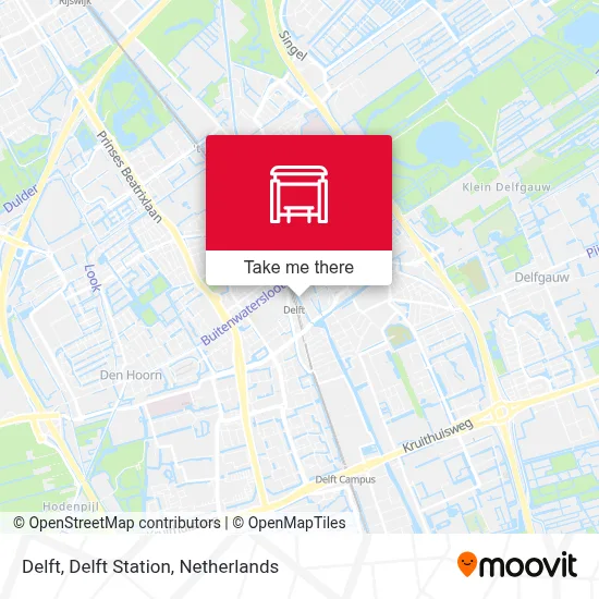 Delft, Delft Station Karte
