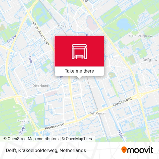 Delft, Krakeelpolderweg Karte