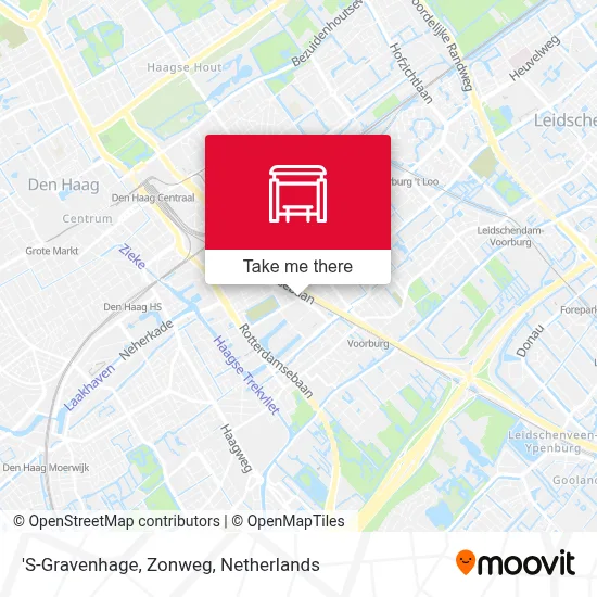'S-Gravenhage, Zonweg map