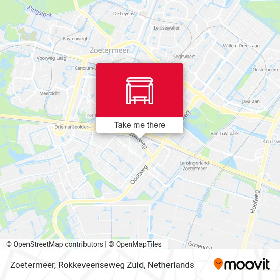 Zoetermeer, Rokkeveenseweg Zuid map