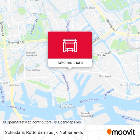 Schiedam, Rotterdamsedijk map