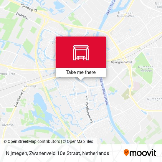 Nijmegen, Zwanenveld 10e Straat map
