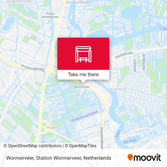 Wormerveer, Station Wormerveer map