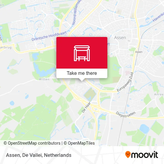 Assen, De Vallei map