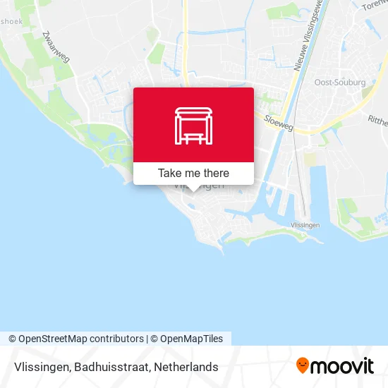 Vlissingen, Badhuisstraat map
