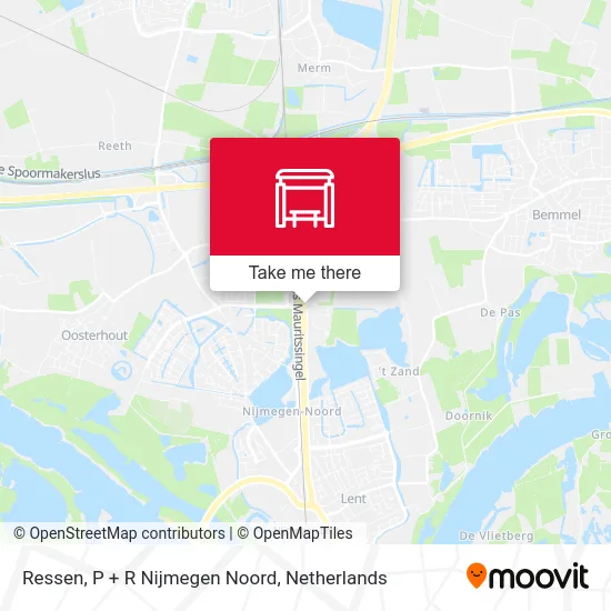 Ressen, P + R Nijmegen Noord Karte