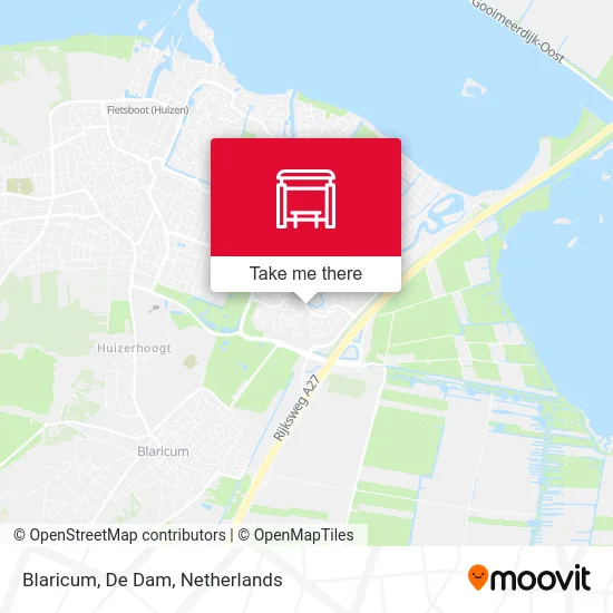 Blaricum, De Dam map