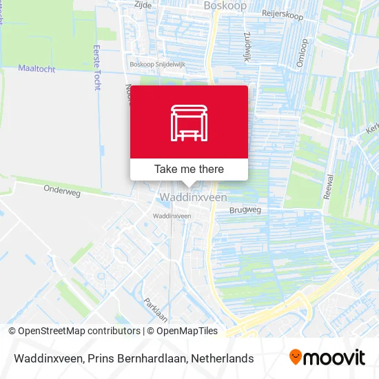 Waddinxveen, Prins Bernhardlaan map