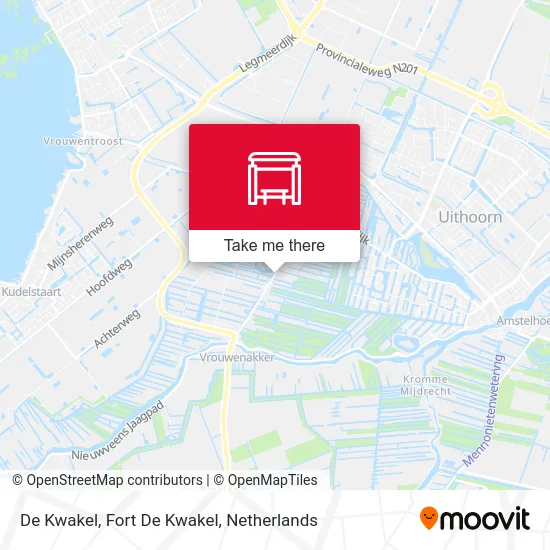 De Kwakel, Fort De Kwakel Karte