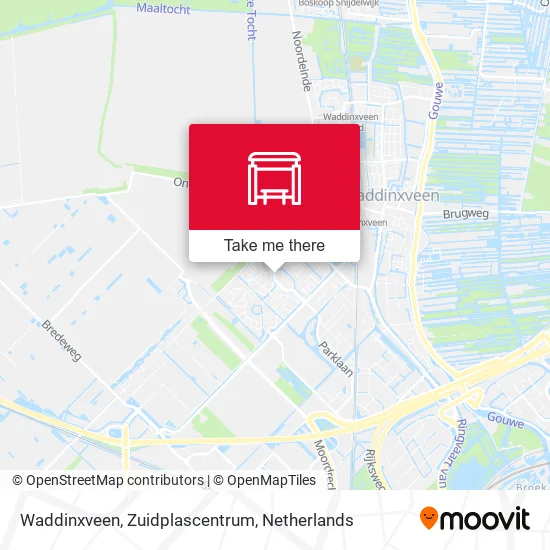 Waddinxveen, Zuidplascentrum Karte