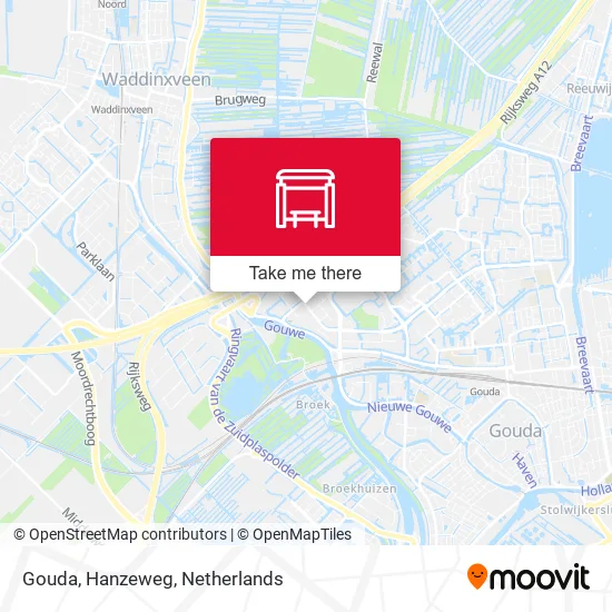 Gouda, Hanzeweg map