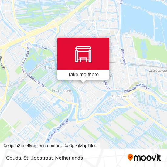 Gouda, St. Jobstraat Karte