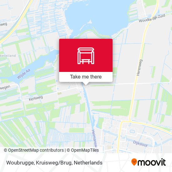 Woubrugge, Kruisweg/Brug Karte