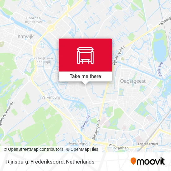 Rijnsburg, Frederiksoord map
