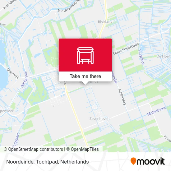 Noordeinde, Tochtpad Karte