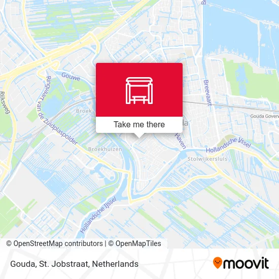 Gouda, St. Jobstraat Karte