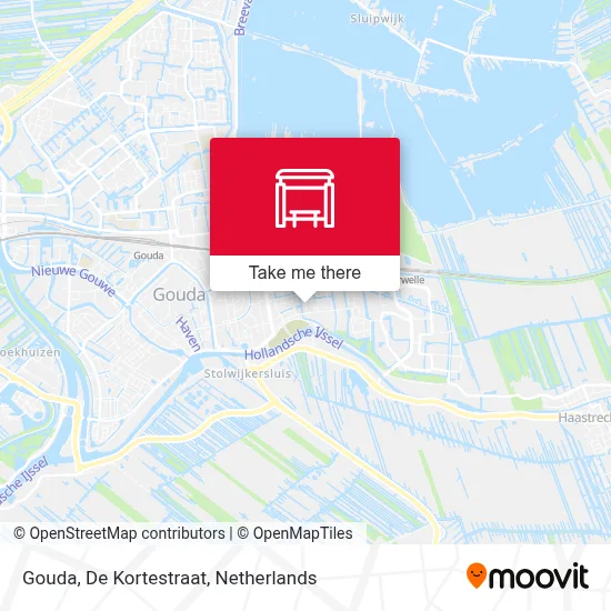 Gouda, De Kortestraat map