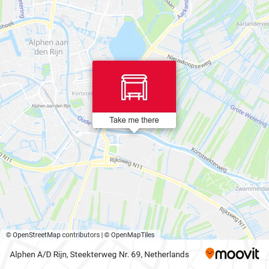 Alphen A / D Rijn, Steekterweg Nr. 69 Karte