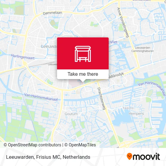 Leeuwarden, Frisius MC map