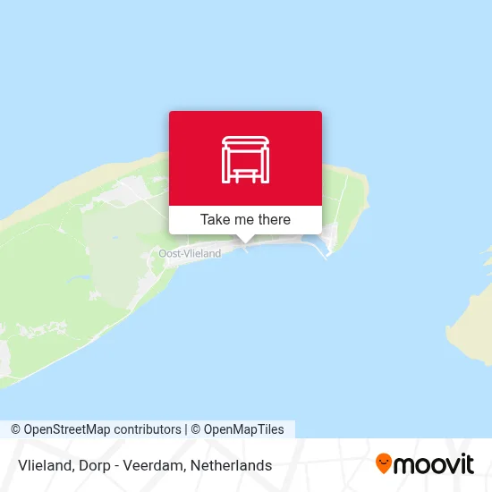 Vlieland, Dorp - Veerdam map
