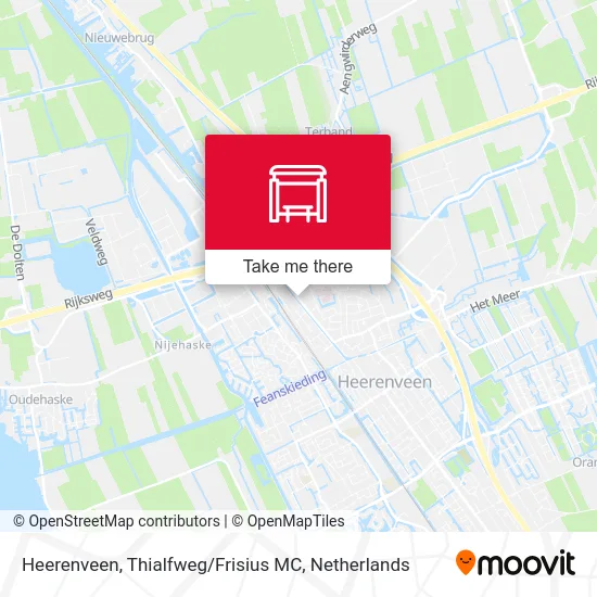 Heerenveen, Thialfweg / Frisius MC map