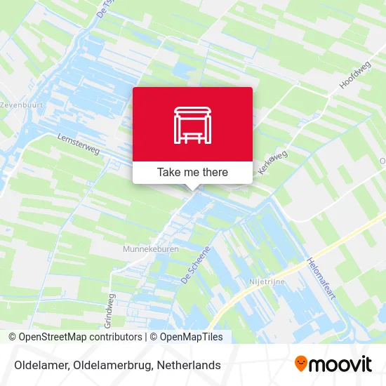 Oldelamer, Oldelamerbrug map