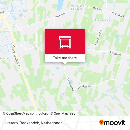 Ureterp, Beakendyk map