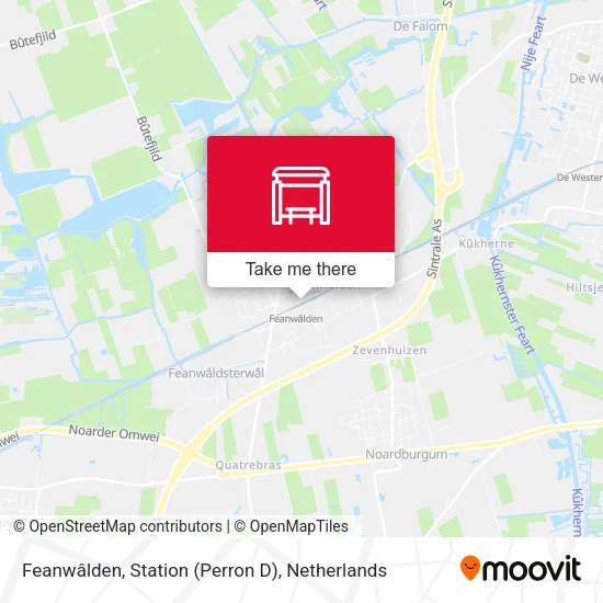 Feanwâlden, Station (Perron D) map