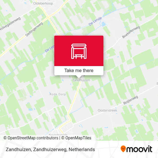 Zandhuizen, Zandhuizerweg Karte