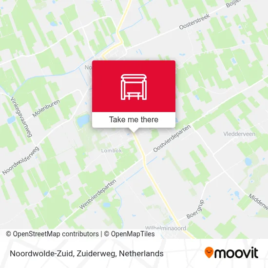 Noordwolde-Zuid, Zuiderweg map
